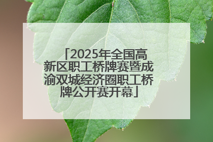2025年全国高新区职工桥牌赛暨成渝双城经济圈职工桥牌公开赛开幕