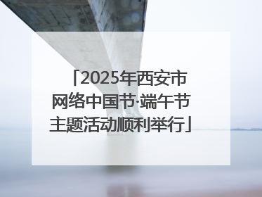 2025年西安市网络中国节·端午节主题活动顺利举行