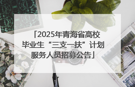 2025年青海省高校毕业生“三支一扶”计划服务人员招募公告