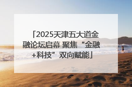 2025天津五大道金融论坛启幕 聚焦“金融+科技”双向赋能