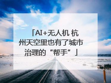 AI+无人机 杭州天空里也有了城市治理的“帮手”